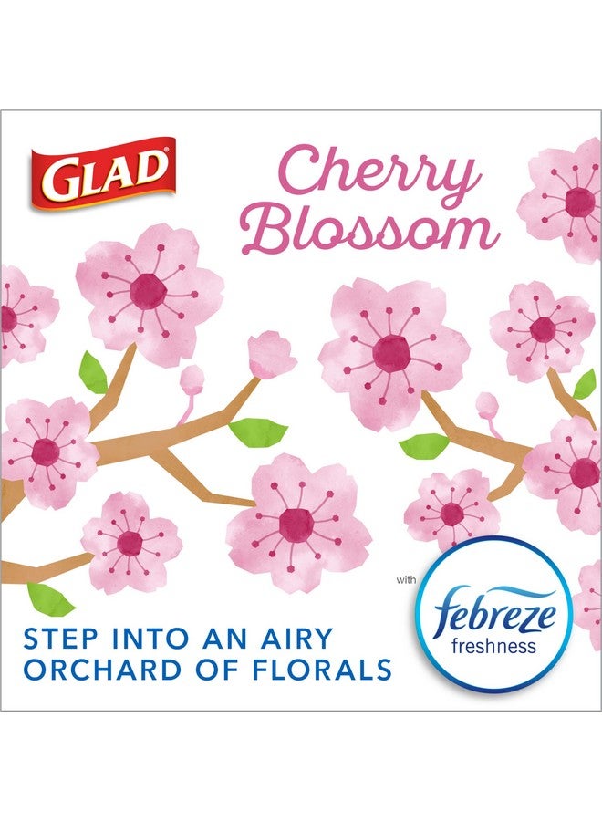 Glad Odorshield Small Drawstring Trash Bags, 4 Gal, Pink, Cherry Blossom, 80 Ct, Pack May Vary - Image 3
