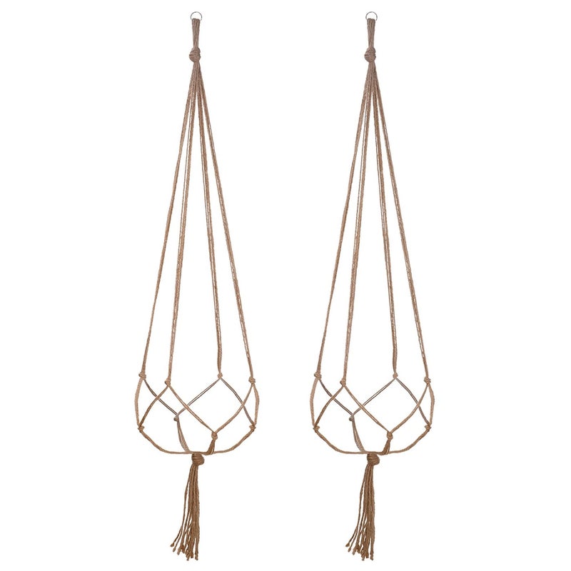 EBOOT 2 Pack 48 Inches Large Macrame Plant Hanger Rope to Hang Flower Pot Plant Holder for Indoor Outdoor Decorations 4 Legs