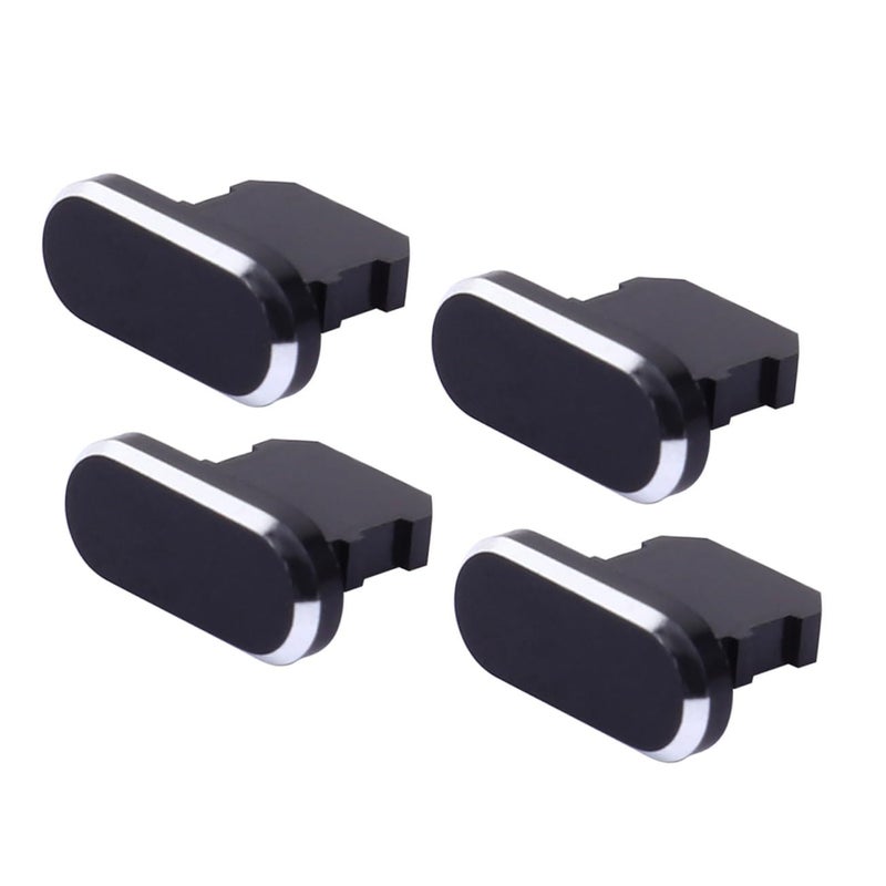 Housoutil 4 Pack USB Charging Port Dust Plugs Compact Caps Black - Image 2