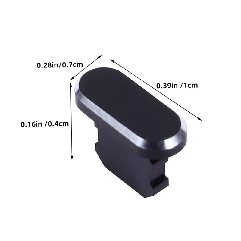 Housoutil 4 Pack USB Charging Port Dust Plugs Compact Caps Black - Image 3