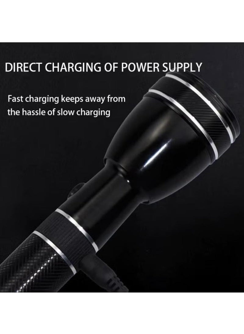 دينكس مصباح يدوي ليد قابل لإعادة الشحن ٣ في ١ - مصباح ليد بقوة ٣٦٠ لومن - سطوع عالي، تصميم محمول، يعمل حتى ٦ ساعات. قوة ٥٠ واط | مثالي للتخييم والدراجات والمشي لمسافات طويلة وفي حالات الطوارئ، لون أسود. - Image 5