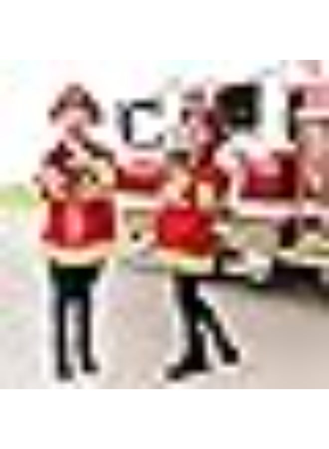 Born Toys (8 PC Premium Washable Fireman Costume and Firefighter Accessories with Real Water Shooting Extinguisher Great for Halloween - Image 1