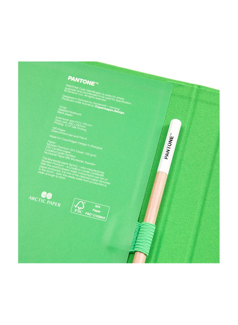 Pantone Premium Notebook with Pencil – Perfect for Notes & Ideas – Green - Image 2