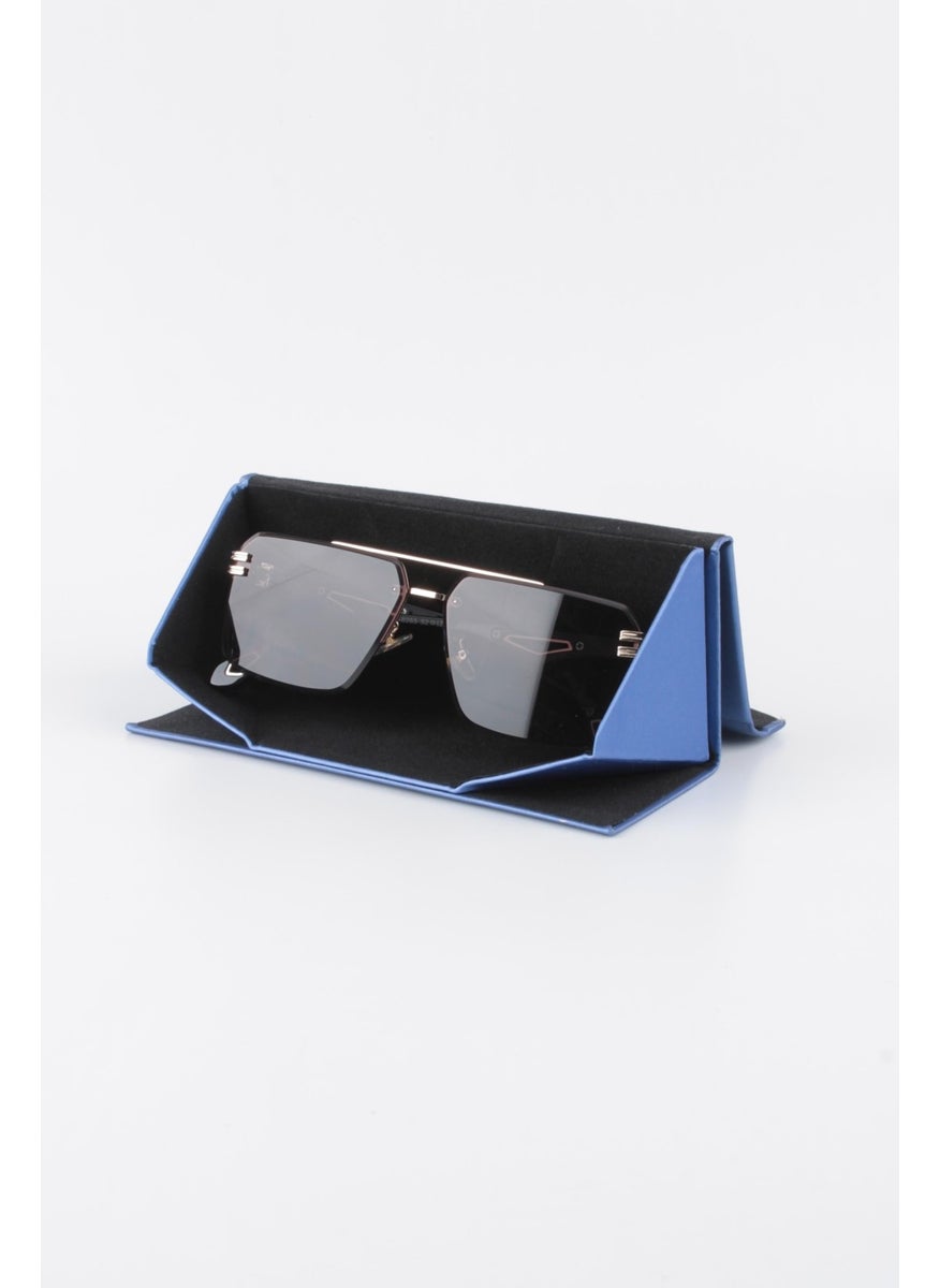 Max Polo - Special Design Magnetic Leather Glasses Box Blue MXPKILIFR02 - Image 1