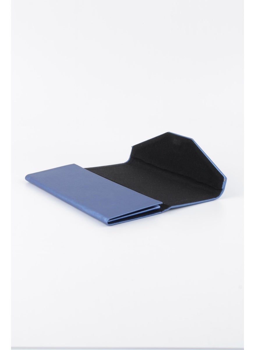 Max Polo - Special Design Magnetic Leather Glasses Box Blue MXPKILIFR02 - Image 1