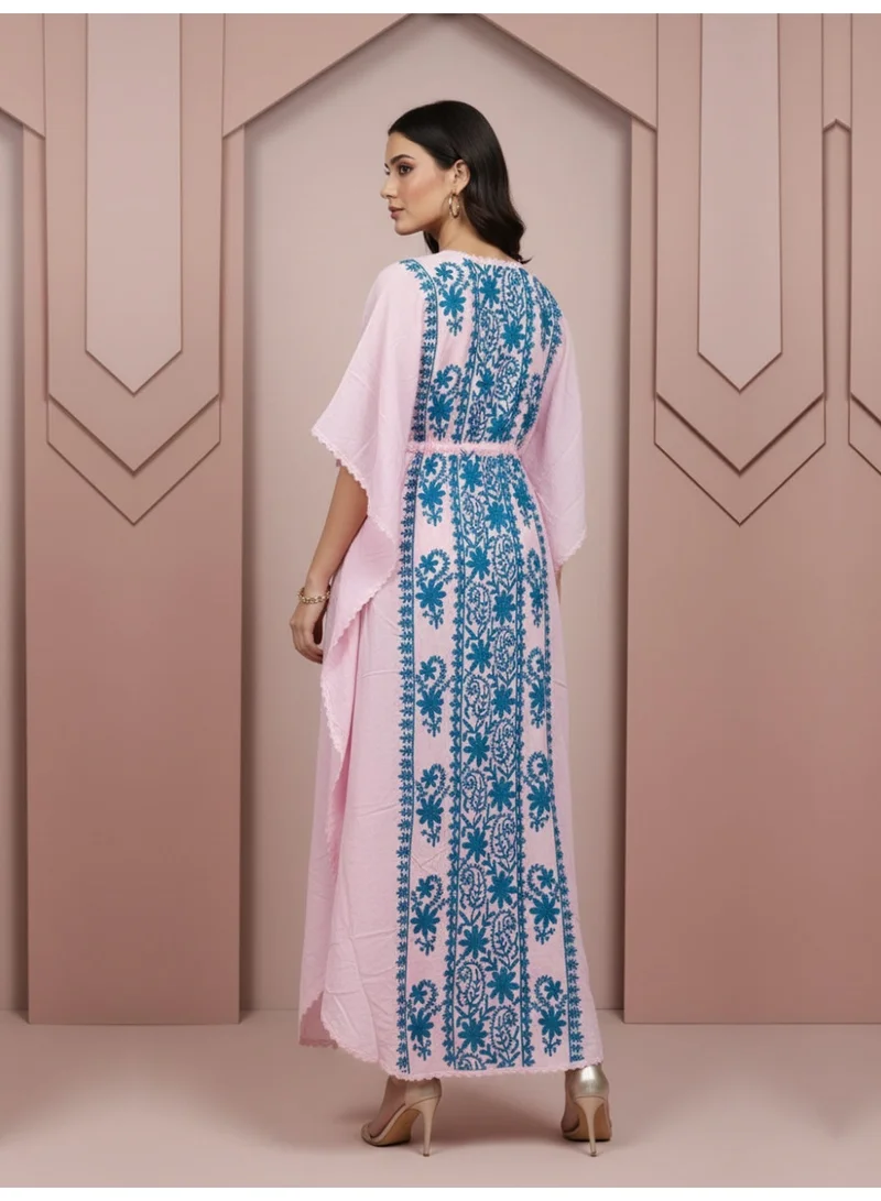 Alaya Hand Embroidered Chikankari Rayon Kaftan-AL3475