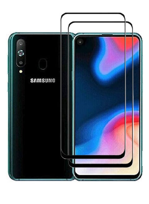 2 Pieces Tempered Glass Screen Protector 5D Designed For Samsung Galaxy A8s Full Glue Edge to Edge Full Screen Coverage And Bubble Free