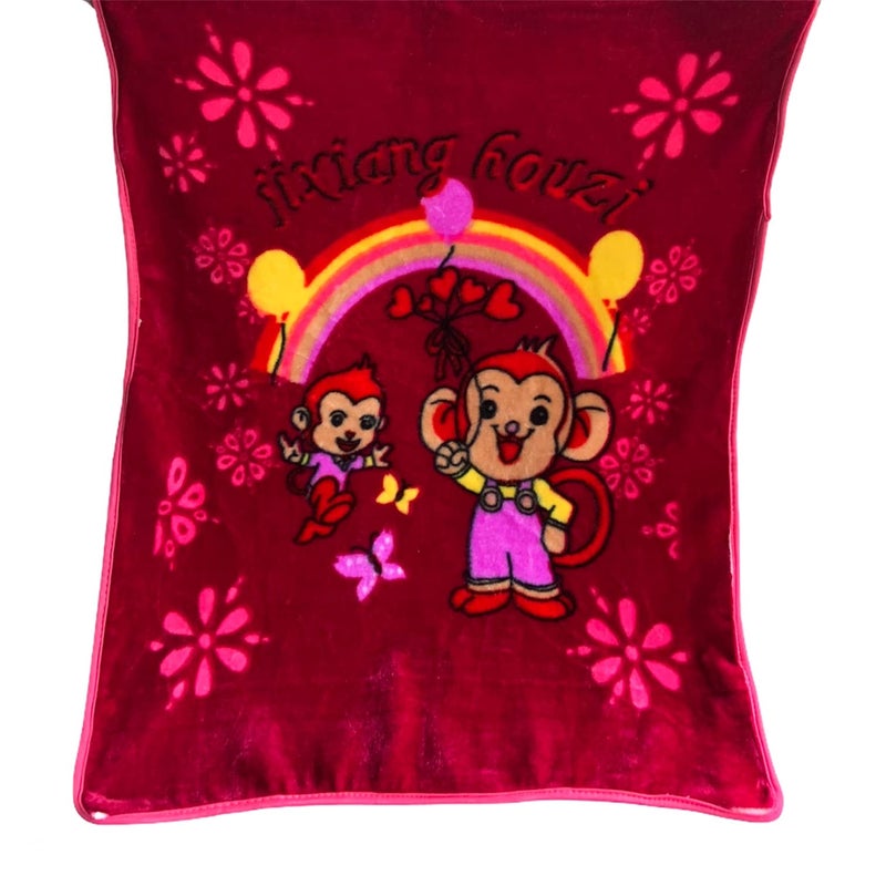 PWI New Born Baby's Swaddle Multipurpose Baby Hooded Wrapper|Blanket Cum Wrapper|Swaddle for Babies 85x110cm (Magenta) - Image 4
