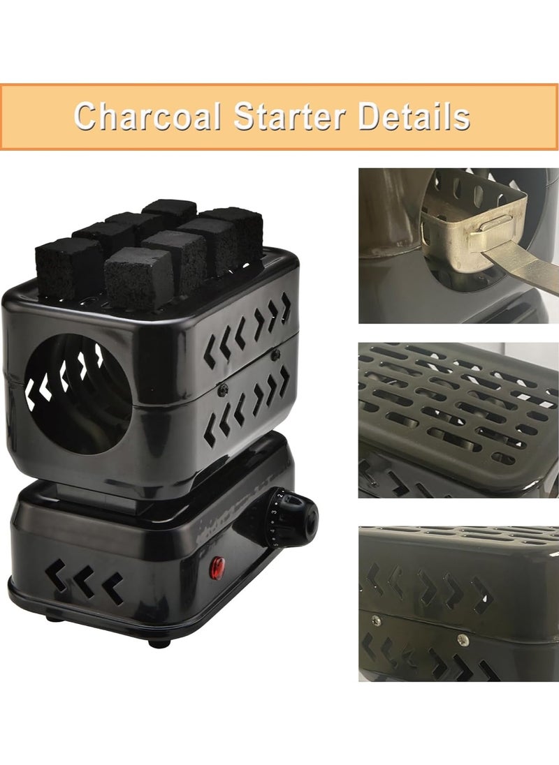 Multifunctional Electric Charcoal Starter with Removable Handle, Suitable for Igniting Charcoal, Preparing Coffee and Tea, and Heating Food