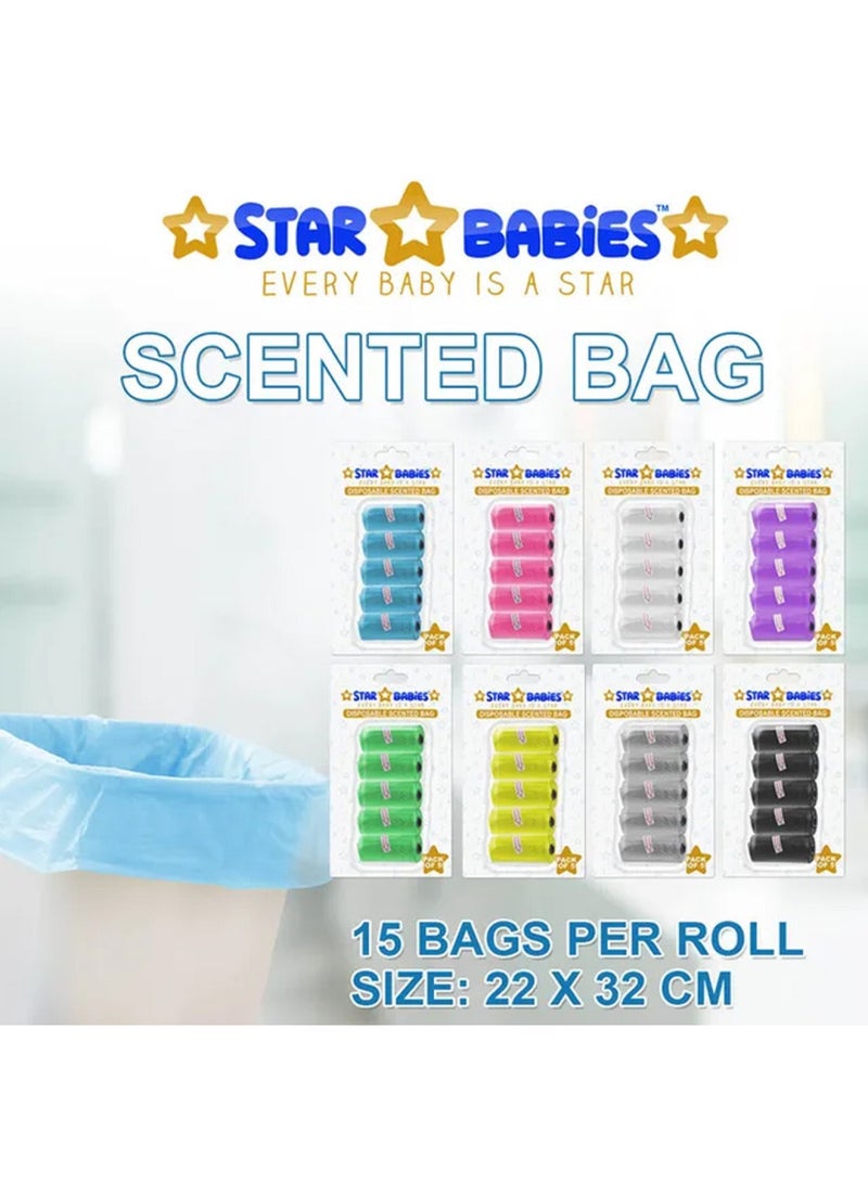 STAR BABiES Baby Essentials Pack Pack Of 3 Changing Mat 15Pcs Scented Bag 3Pcs Bibs 15Pcs Blue  - Image 3