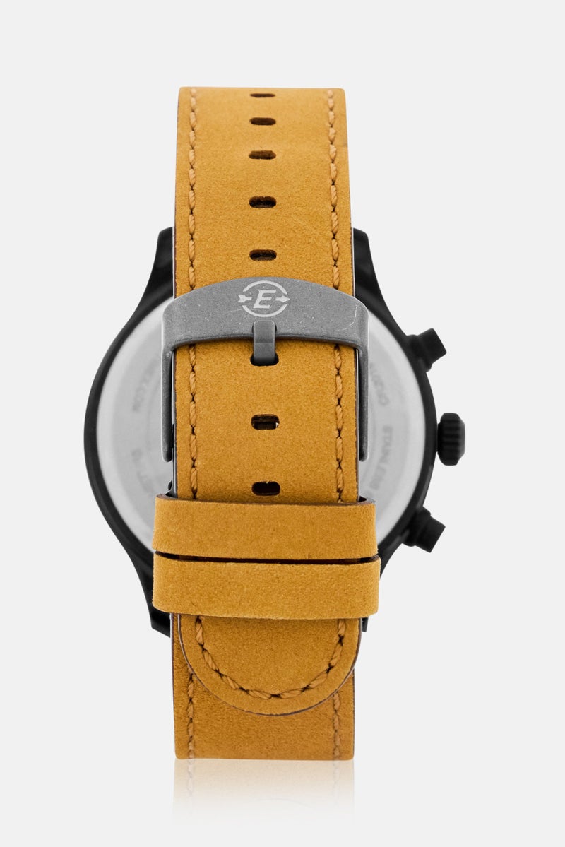 TIMEX Men TW4B12300 Leather Analog Watch 43mm, Brown - Image 5