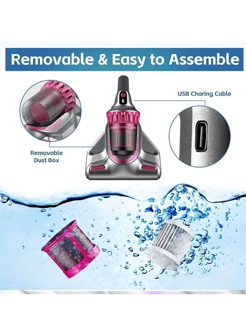 ELTRAZONE Cordless 5-in-1 Lightweight Stick Vacuum Cleaner – Rechargeable Handheld Vacuum with Powerful Suction, Mop Function, Mite Remover, Dust Brush, and Car Vacuum – 260ML Water Tank, 3-Speed Settings, Visible Dust Cup – Versatile Cleaning Solution for Home and Car - Image 5