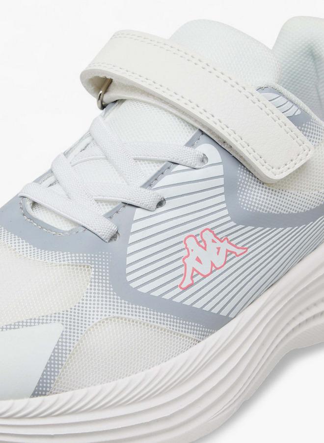 Kappa Girls' Printed Sports Shoes with Hook and Loop Closure - Image 4