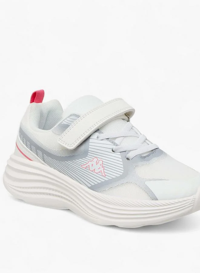Kappa Girls' Printed Sports Shoes with Hook and Loop Closure