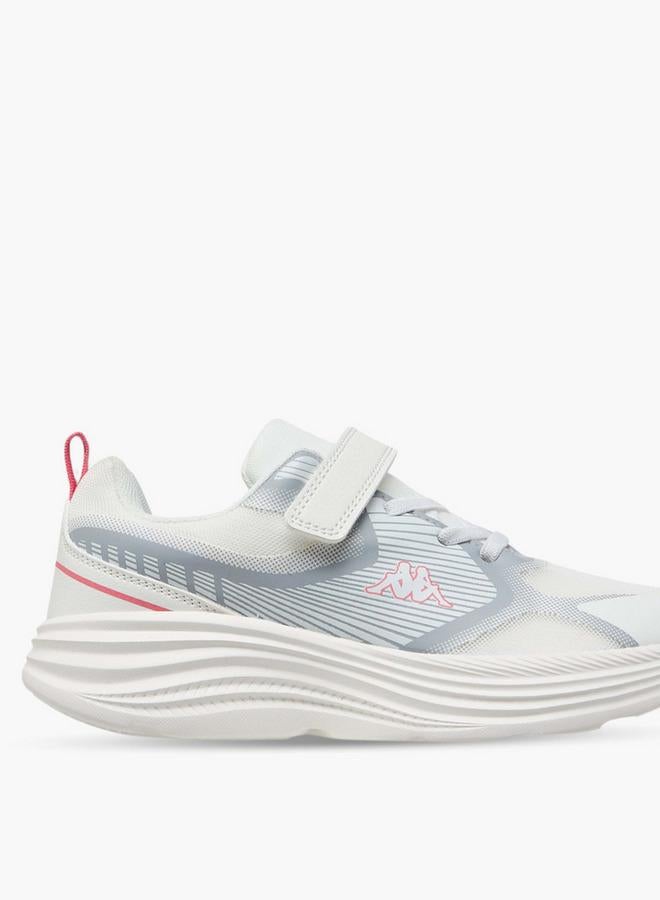 Kappa Girls' Printed Sports Shoes with Hook and Loop Closure - Image 3