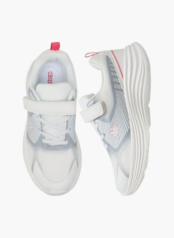 Kappa Girls' Printed Sports Shoes with Hook and Loop Closure