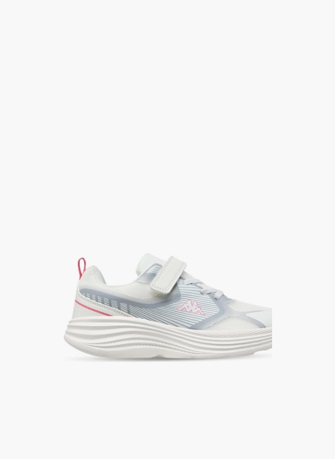 Kappa Girls' Printed Sports Shoes with Hook and Loop Closure - Image 1