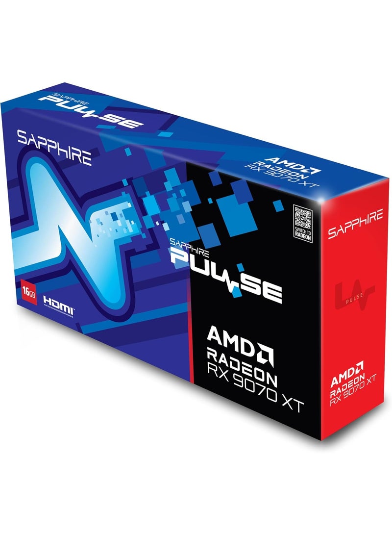 Sapphire Pulse AMD Radeon™ RX 9070 XT 16GB GDDR6 Graphics Card - PCIe 5.0, 2970 MHz Boost Clock, 64 Compute Units, 64MB Infinity Cache, 4K/8K Resolution Support, Tri-X Cooling, AV1 Encode/Decode, FreeSync, HDMI 2.1, DisplayPort 2.1, 304W Power Consumption - Image 5