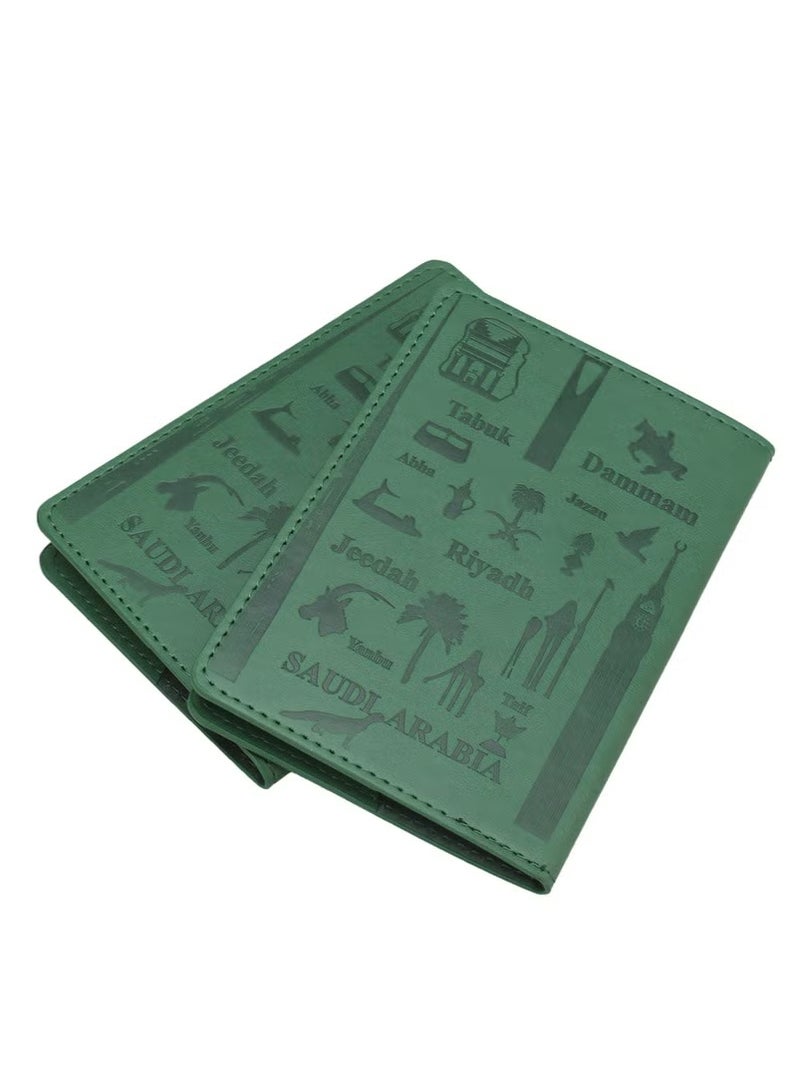 2 Pack Passport Holder for Travel Essentials, Passport Wallet Cover Case for Travel Must Haves Accessories,Passport Book Holders for Women and Men Green  - Image 2