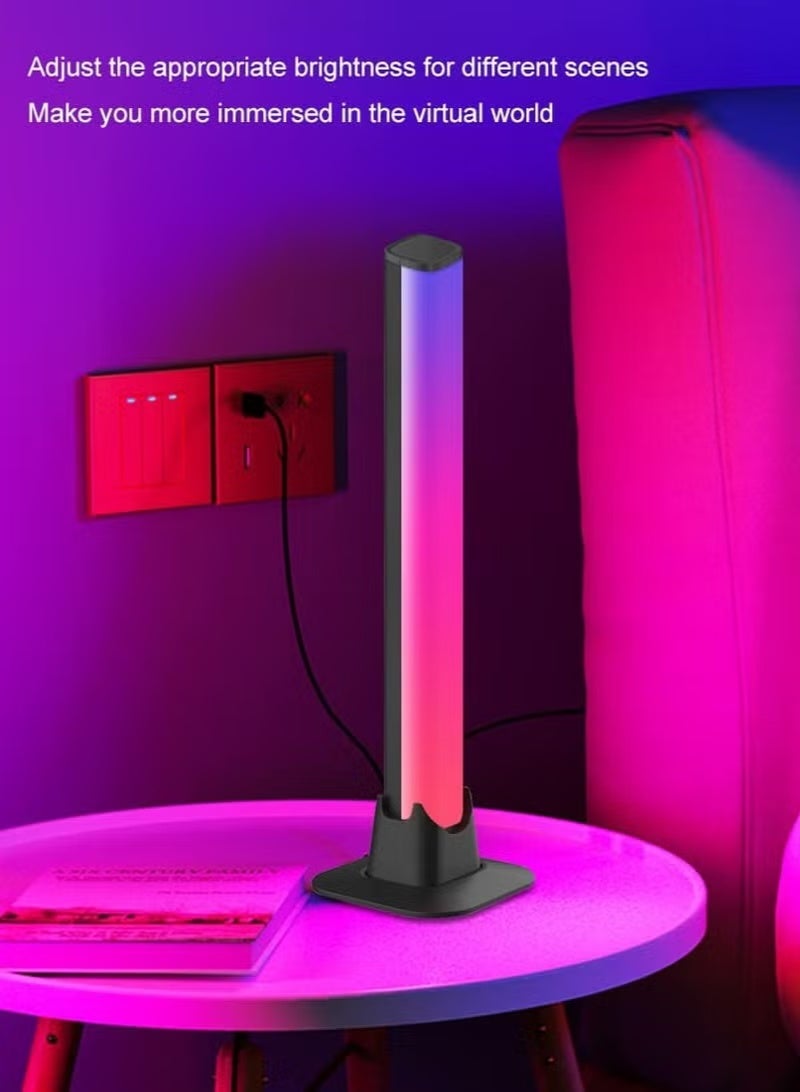 SENOROVA RGB Gaming Light Bars, 2PCS Smart Ambient LED Lights with Music Sync, App & Remote Control, Color Changing Desktop Light Bars for TV, PC Monitor, Gaming Room, Bedroom Setup - Image 3