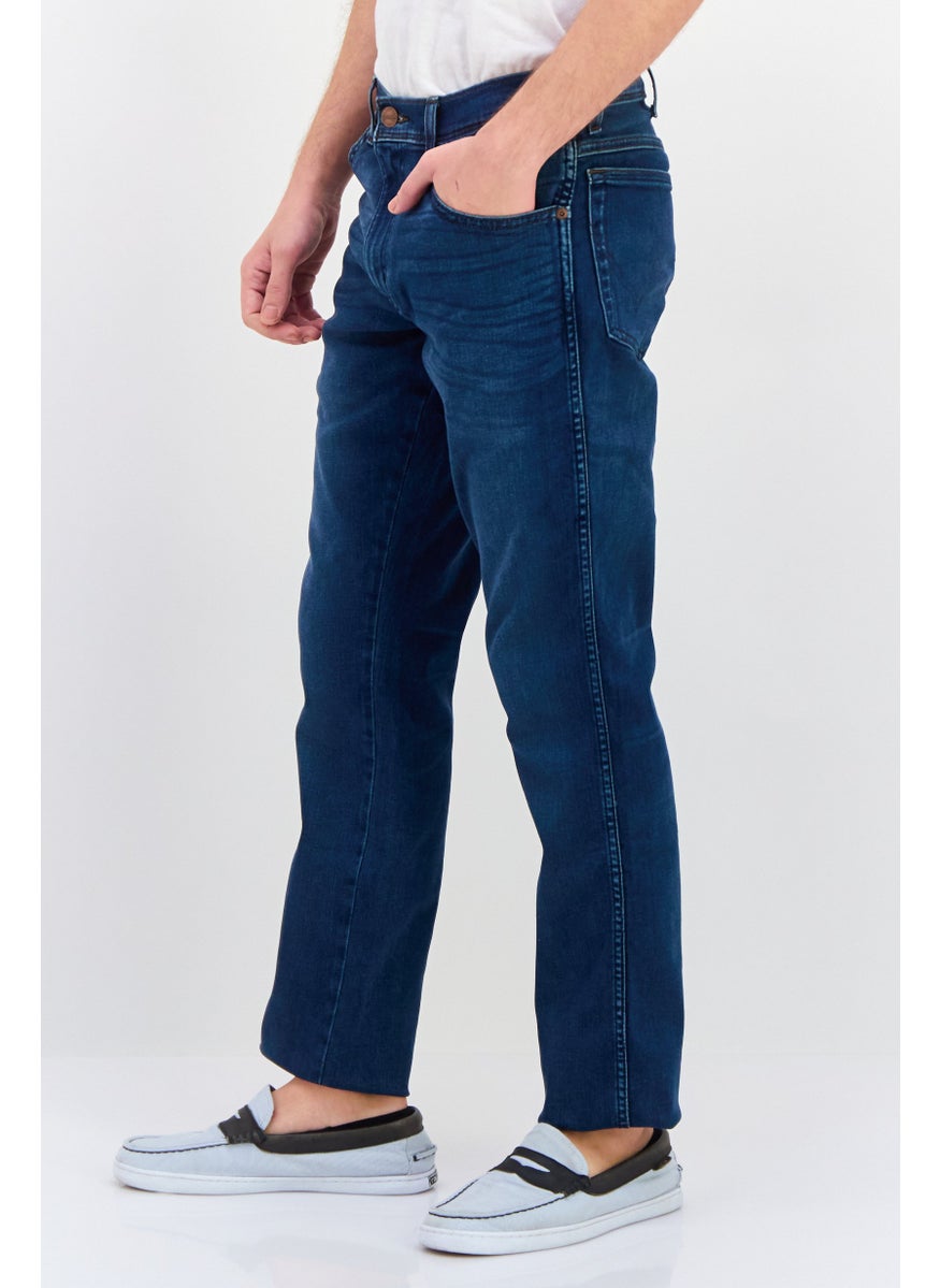 Wrangler - Men Slim Fit Washed Stretchable Jeans, Dark Wash - Image 1