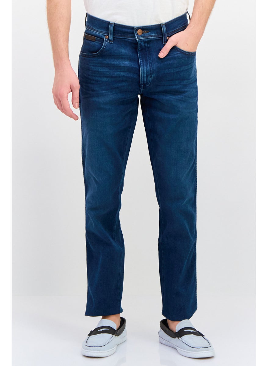 Wrangler - Men Slim Fit Washed Stretchable Jeans, Dark Wash - Image 1