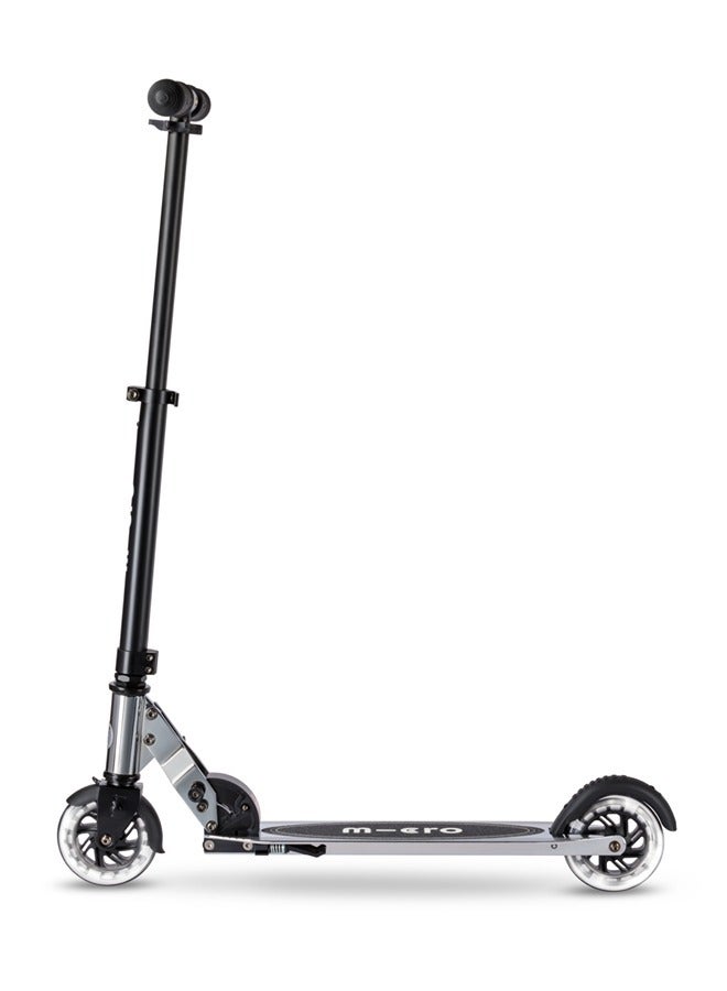 Micro Micro Scooters | Sprite Glow LED Handlebar Adjustable Scooter Silverchrome | Lightweight | Light Up Wheels | Foldable | 6-12yrs | Boys & Girls  - Image 2