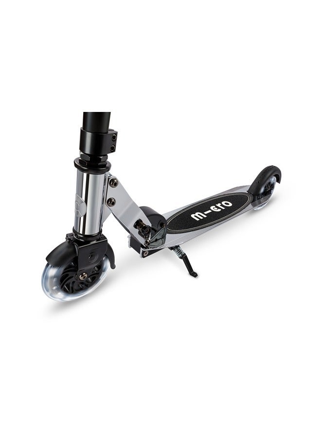 Micro Micro Scooters | Sprite Glow LED Handlebar Adjustable Scooter Silverchrome | Lightweight | Light Up Wheels | Foldable | 6-12yrs | Boys & Girls  - Image 5