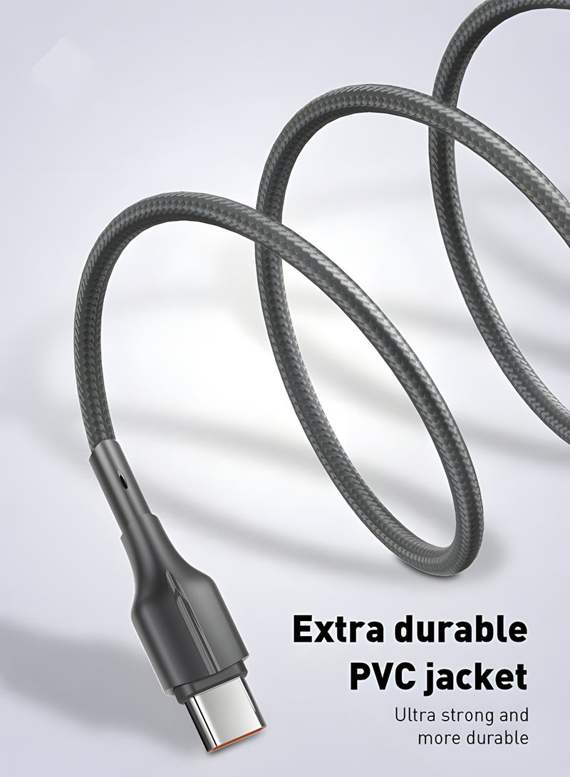 لدنيو كابل LDNIO USB-A إلى Type-C للشحن السريع ونقل البيانات 25 واط بطول 1 متر – كابل PVC مضفر متين - Image 3