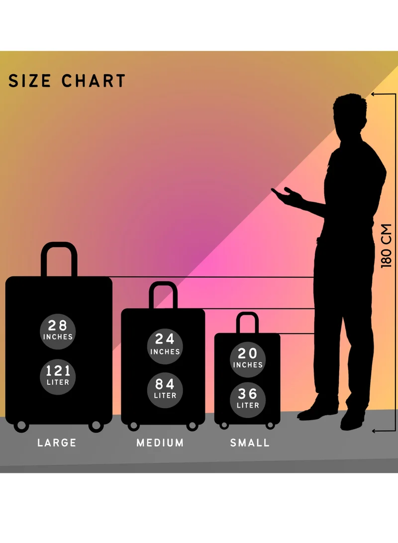 Reflection Re-flection 28 Inch ABS and Polycarbonate Suitcase, Lightweight Hard Case Abstract Print Series Travel Luggage Trolley with 121L Storage Capacity , 4 Spinner Wheels and TSA Lock, Multicolour
