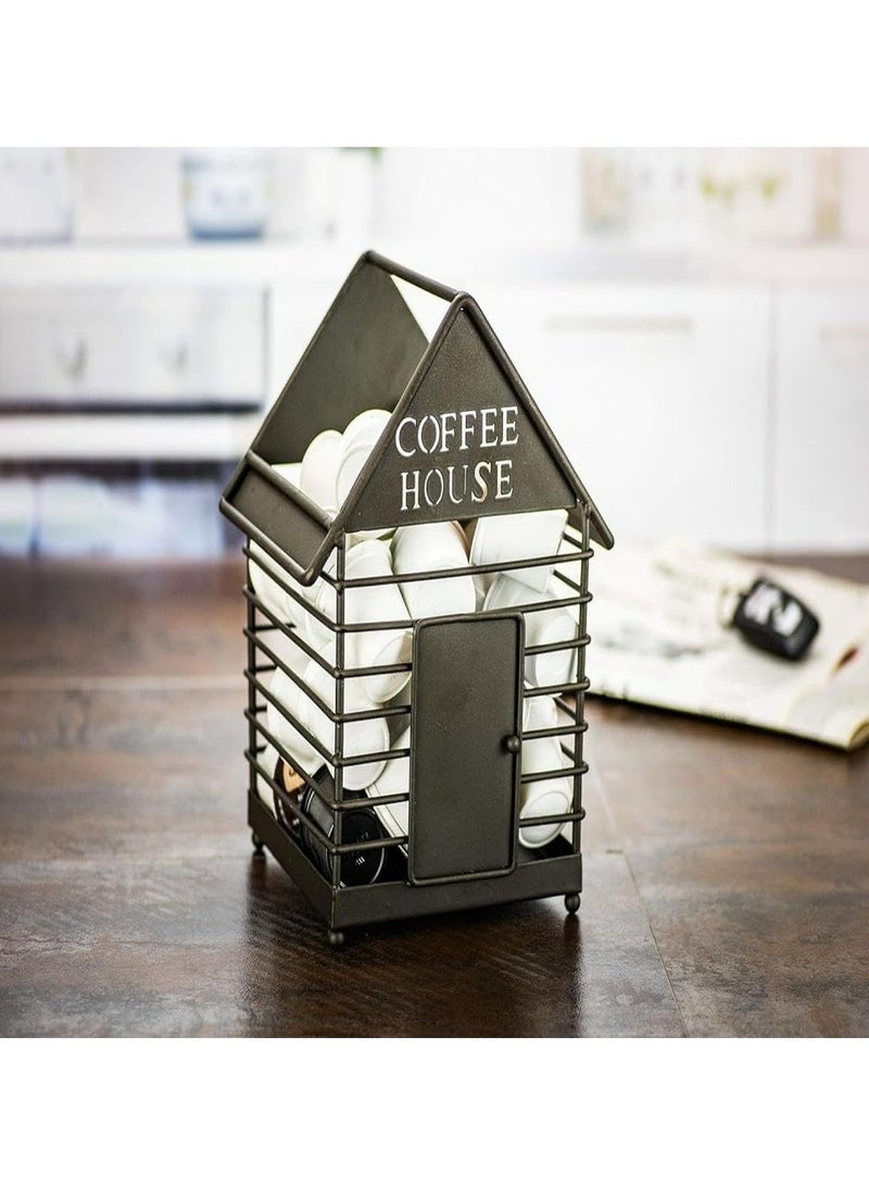 أوزيغالور 1 قطعة بلاك ستانلس ستيل حقائب القهوة المعادن سلة تخزين للمطبخ، مخزن، مكتب، مقهى - Image 4