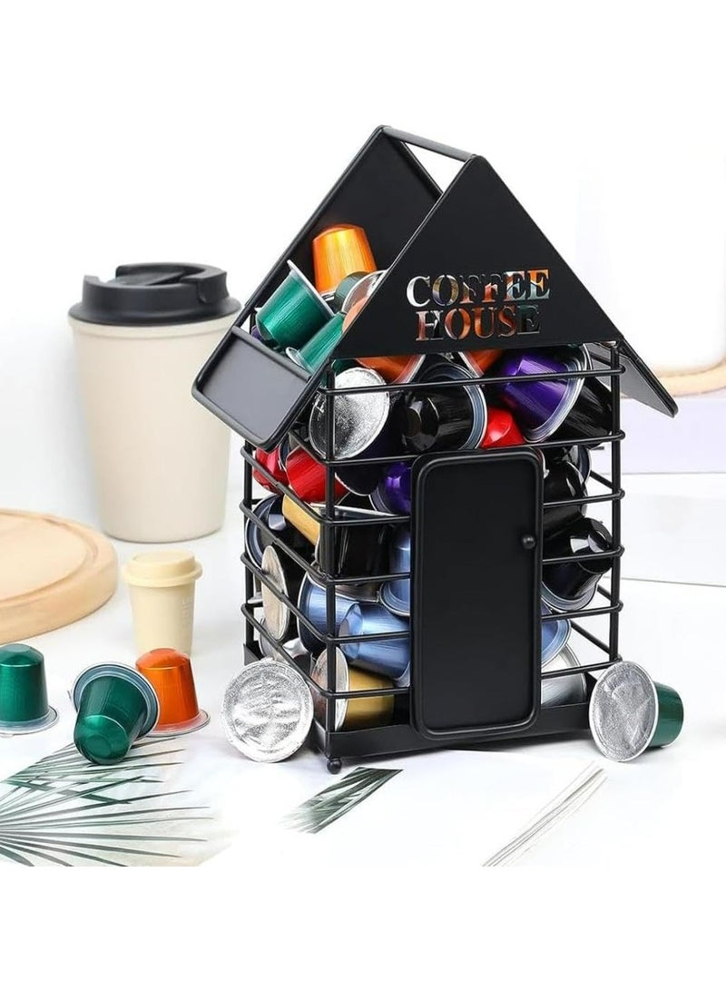 أوزيغالور 1 قطعة بلاك ستانلس ستيل حقائب القهوة المعادن سلة تخزين للمطبخ، مخزن، مكتب، مقهى - Image 5