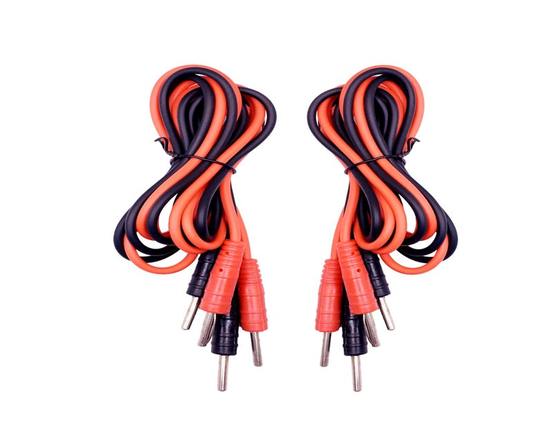 TYCOON PHYSIO SOLUTIONS IFT WIRE for physiotherapy (Inter Ferential Therapy) machine wires PACK OF 4 (2 RED, 2 BLACK) Used for physio therapy at clinics - Image 3