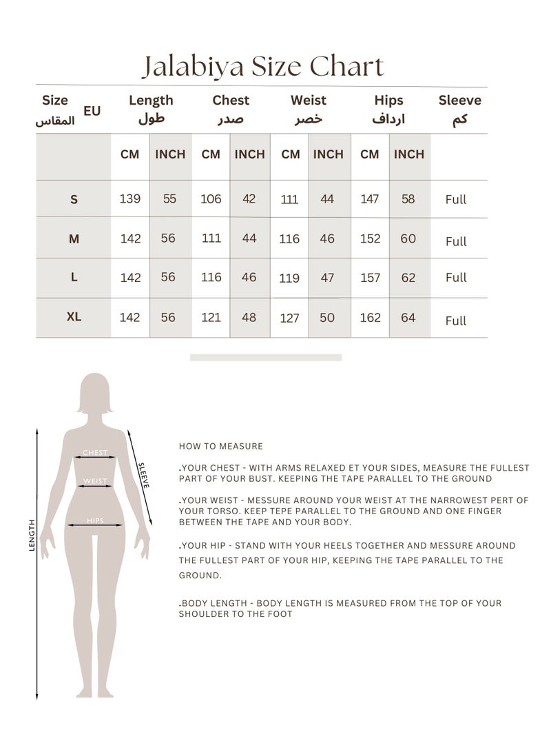 اكسا جلابية مطرزة عصرية وردي - Image 5