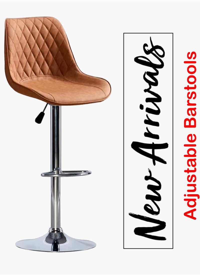 Living Adjustable Barstools Swivel Counter Stool Leather Bar Chair  - Image 3