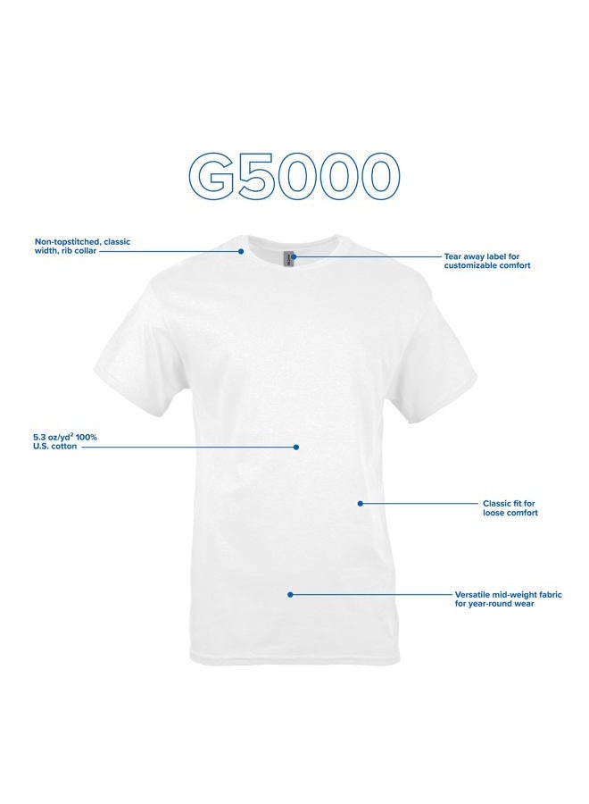 Gildan Men Heavy Cotton T-Shirt, Style G5000, 10-Pack, White (10-Pack), XL - Image 5