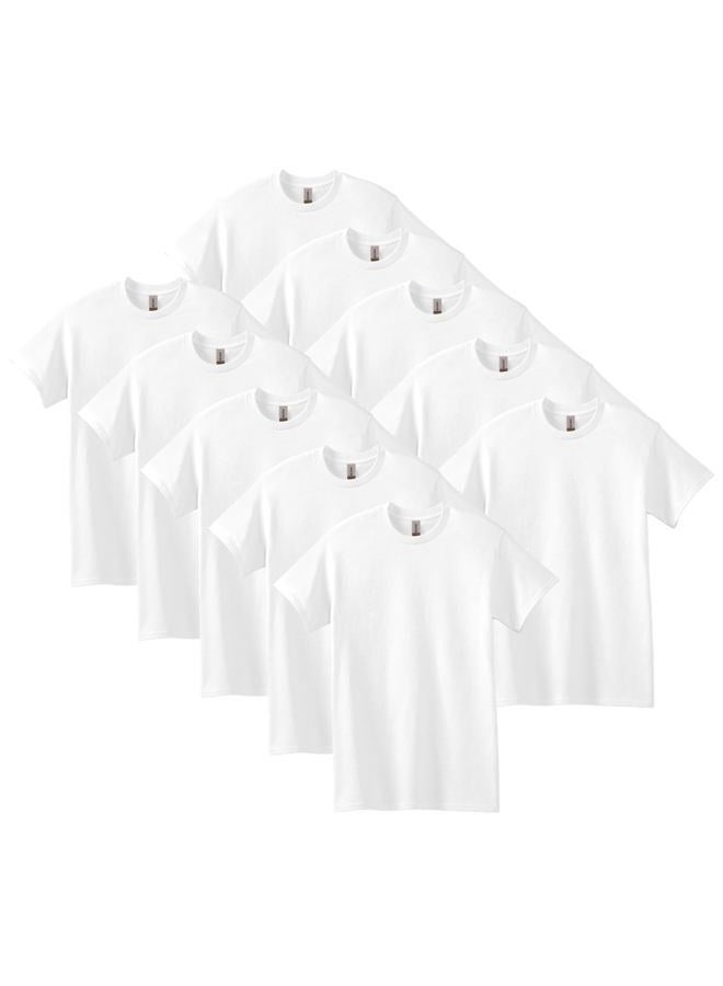 Gildan Men Heavy Cotton T-Shirt, Style G5000, 10-Pack, White (10-Pack), XL - Image 1
