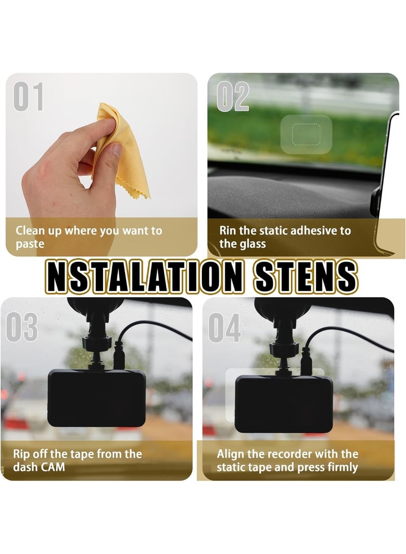 يوڠام ملصق زجاج امامي لكاميرا السيارة فيلم كهرباء ساكنة لكاميرا السيارة وسادة لاصقة مزدوجة الجوانب درع شفاف لكاميرا السيارة افلام لاصقة ساكنة للتركيب باستخدام قاعدة الشفط ملصق حماية للسيارة - Image 4