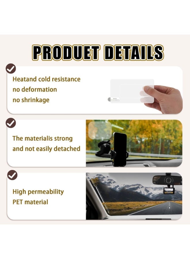 يوڠام ملصق زجاج امامي لكاميرا السيارة فيلم كهرباء ساكنة لكاميرا السيارة وسادة لاصقة مزدوجة الجوانب درع شفاف لكاميرا السيارة افلام لاصقة ساكنة للتركيب باستخدام قاعدة الشفط ملصق حماية للسيارة - Image 3