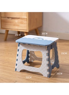 Generic Portable Home Outdoor Folding Stool, Blue  - Image 1