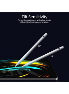 Generic Stylus Pen for iPad 9th & 10th Generation - Tilt Function, Twice Faster Charging, Compatible with iPad 2018-2022, iPad 6/7/8/9/10, Air 3/4/5, Mini 5/6, Pro 11/12.9 Inch, White  - Image 4