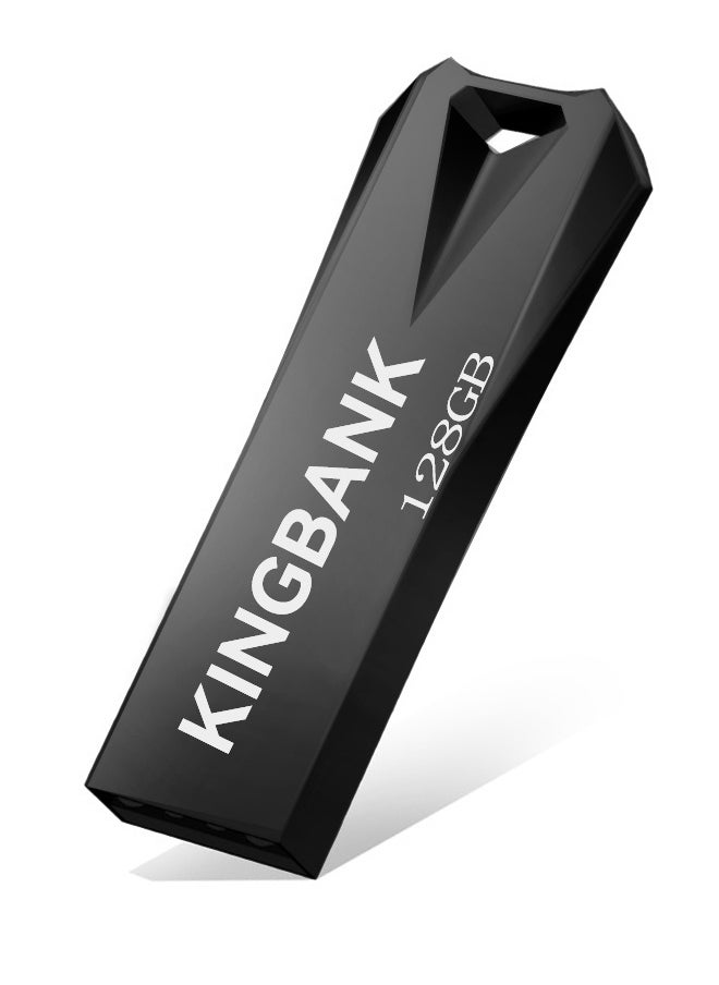 KINGBANK 128G USB3.0 Flash Drive, High-Speed ​​Storage, 40MBps Read, 30MBps Write, Compatible with Audio, Computers, TVs, Laptops, Game Consoles, Cars (128GB, Black)  - Image 1