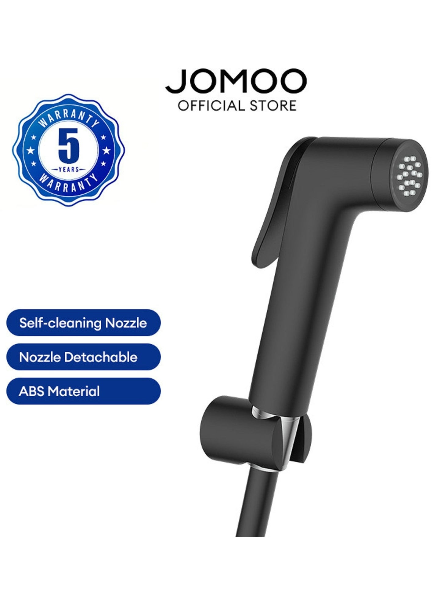 Jomoo Bidet Shattaf Set, Adjustable Bidet Sprayer for Toilet with 47Inch Anti-Leaking Bidet Hose, Bidet Spray with Wall Base and Shattaf Hose Kit 