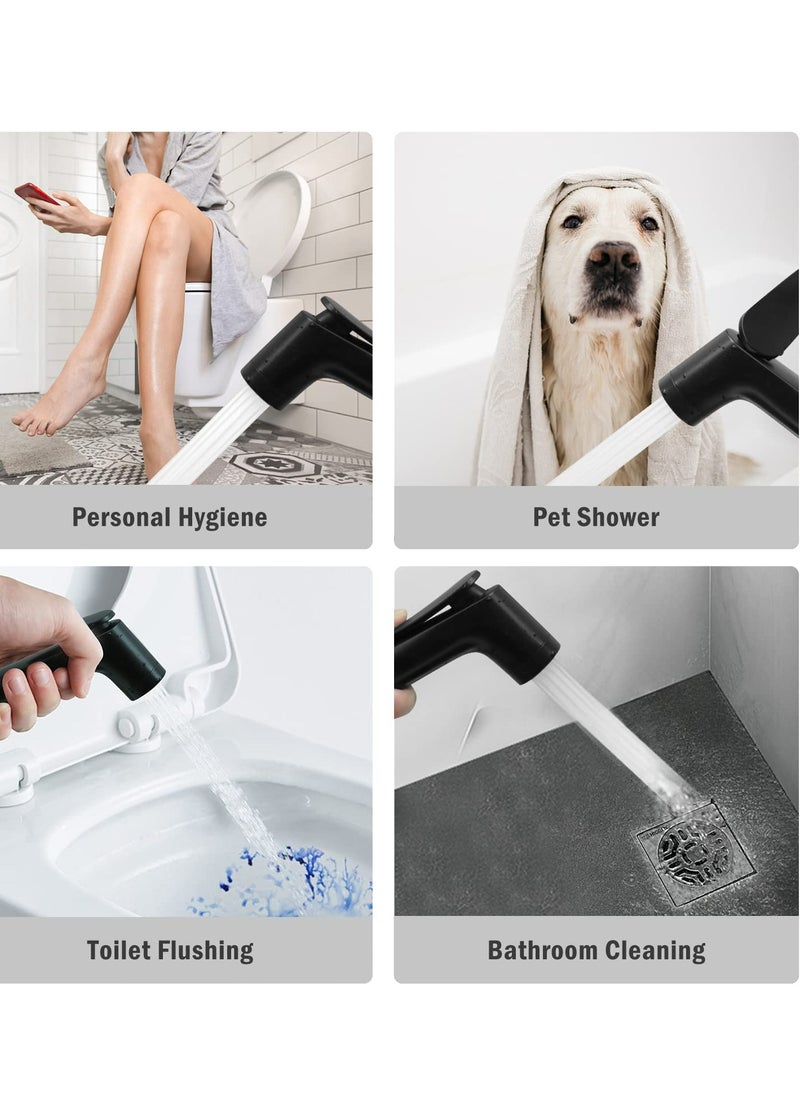 Jomoo - Bidet Shattaf Set, Adjustable Bidet Sprayer for Toilet with 47Inch Anti-Leaking Bidet Hose, Bidet Spray with Wall Base and Shattaf Hose Kit - Image 1