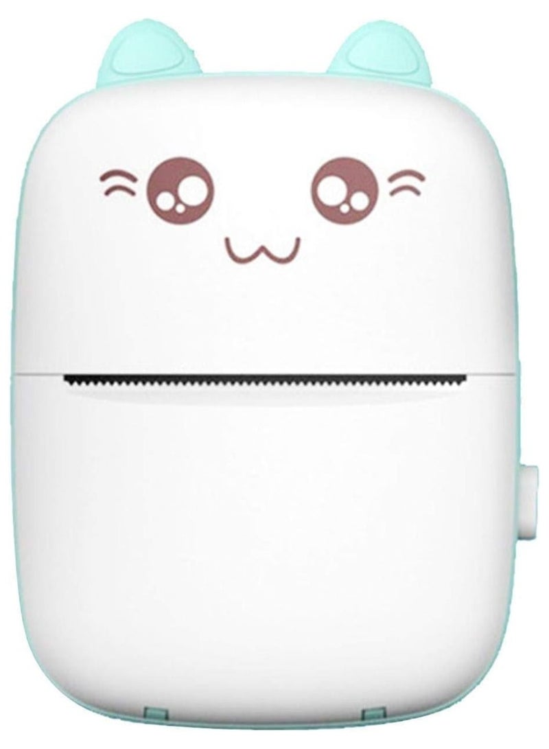 ريبنيو طابعة جيب صغيرة طابعة حرارية صغيرة لاسلكية بتقنية بلوتوث 4.0 طابعة صور ملصقات إيصالات ورق ملاحظات طابعة حرارية ذكية محمولة بتقنية بلوتوث بدون حبر للدراسة والمكتب المنزلي (أزرق) - Image 3