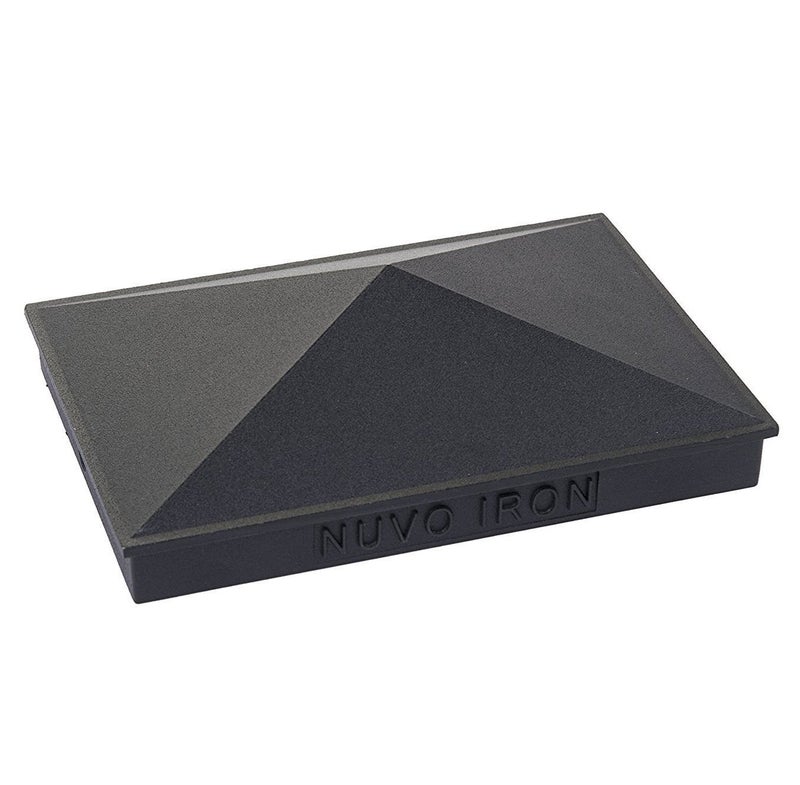 Nuvo Iron Pyramid Post Cap, 4" x 6" - Black - Image 1