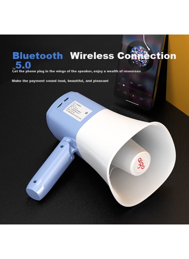 Patriots Deluxe Dual-electric Version Large Speaker Amplifier Handheld Megaphone Recorder Speaker Outdoor Promotion Stall Rechargeable Card Insert U Disk Loudspeaker Portable High-pitched - Image 2