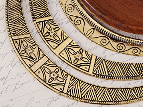 Alilang Vintage Egyptian Crescent Moon Shaped Bib Adjustable Statement Necklace - Image 4