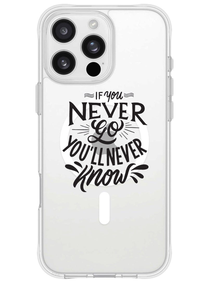 Magnetic Case for iPhone 16 Pro (6.3-inch) Compatible with MagSafe Wireless Charging, Shockproof Phone Bumper Cover - if you never