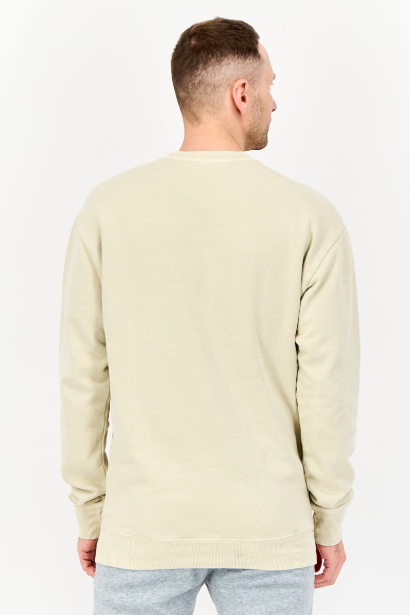 Reebok Men Sportswear Fit Classic Training Sweatshirt, Beige - Image 3